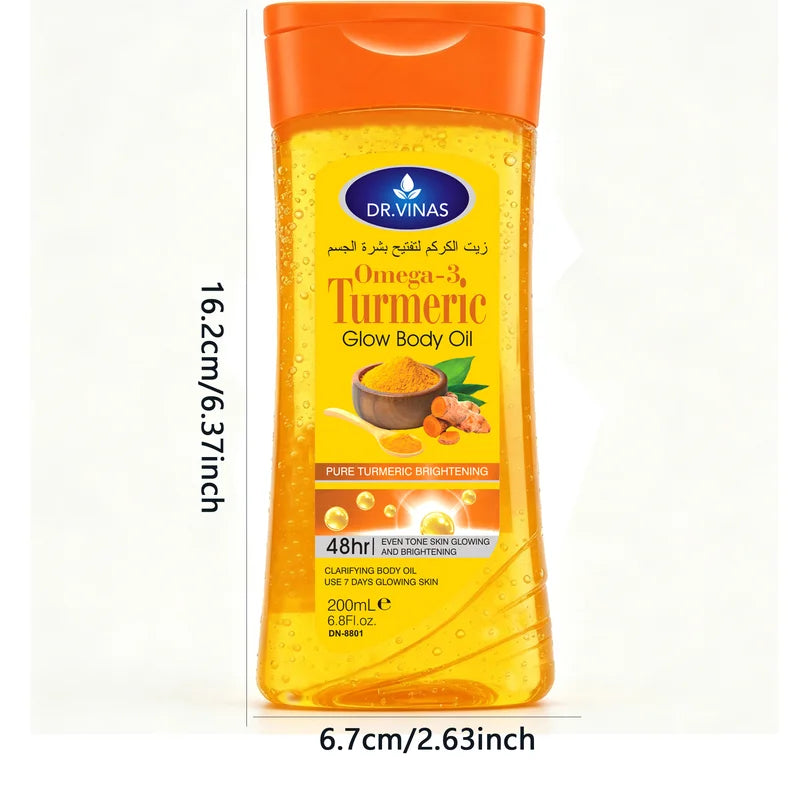 Turmeric Omega-3 Body Oil Set - Moisturizing & Hydrating Skin Care for All Seasons