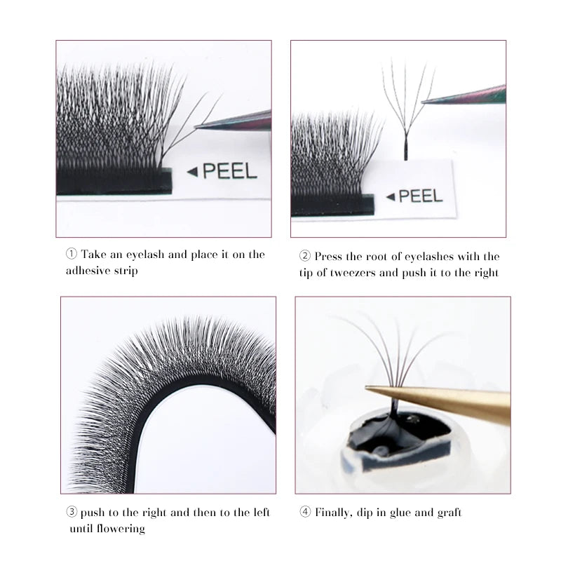 5D W Shape Eyelash Extensions Set - Multiple Lengths & Curl Options