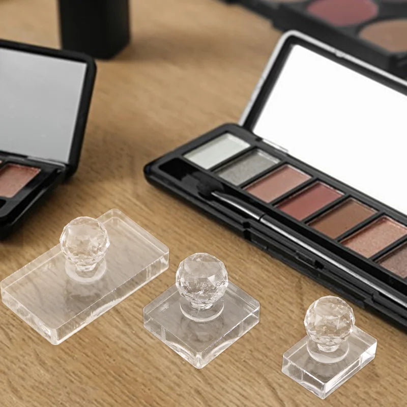 3-Piece Makeup Powder Press Tool Set for Eyeshadow Blush Highlighter