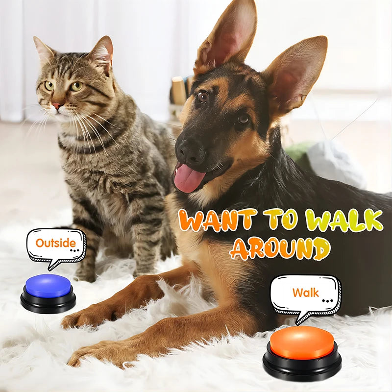 Recordable Dog Toy with Talking Buttons - Portable Pet Training & Communication