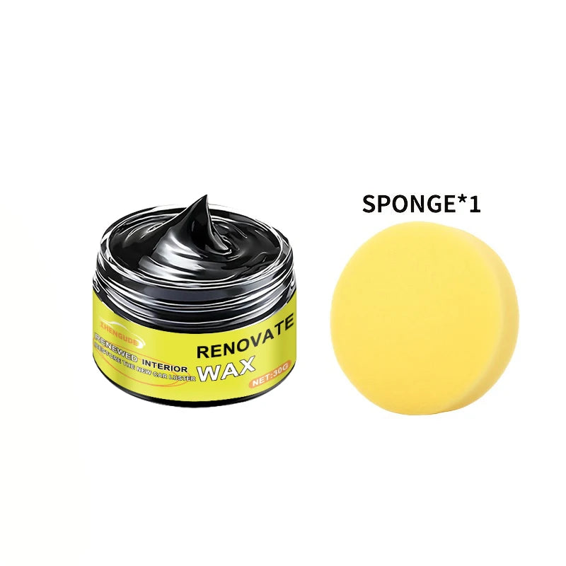 Car Wax Paste with Nano Coating for Interior, Dashboard & Tires - Universal