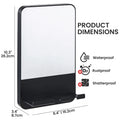 Fogless Shower Mirror with Razor Holder, Reusable Suction Bathroom Mirror