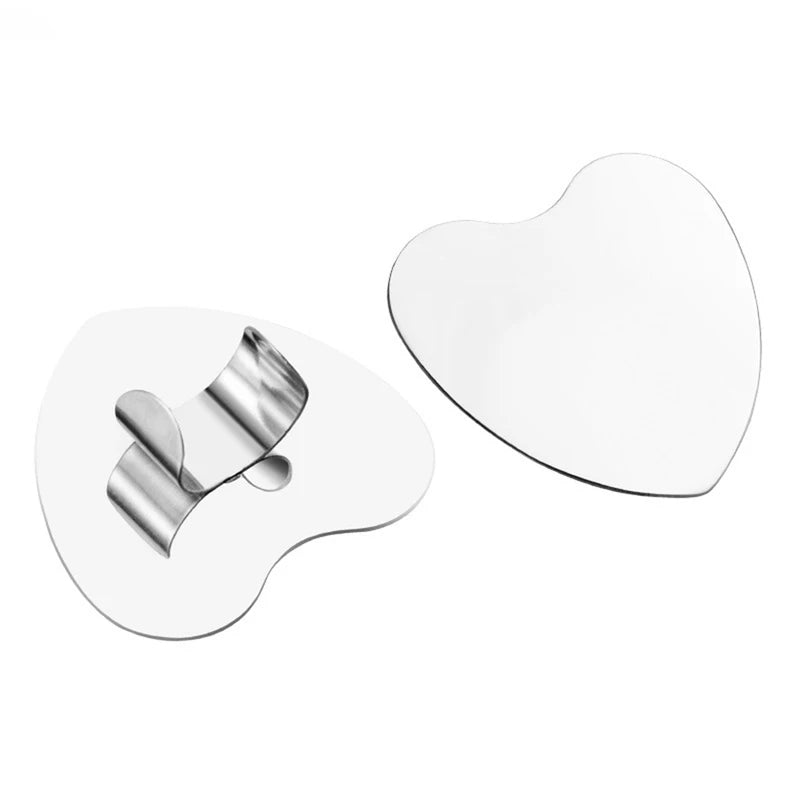 Heart Shape Nail Art Palette Ring with Spatula for Manicure & Makeup