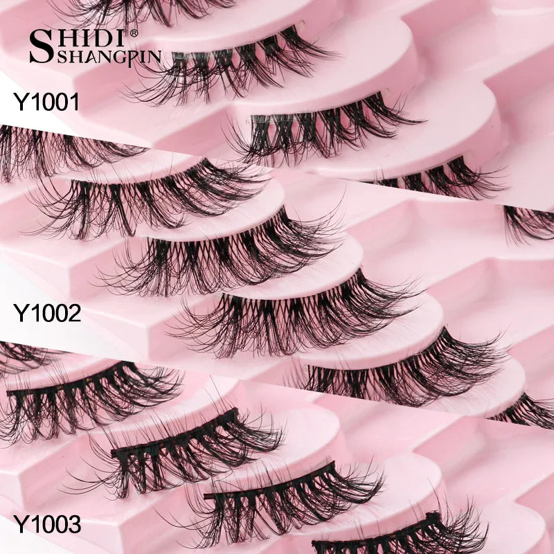 False Eyelashes Cat Eye 3D Winged Natural Faux Mink Makeup Lashes