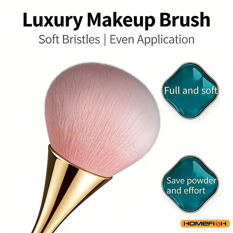 Small Fluffy Powder Brush for Blush & Setting Powder - Waist Design Beauty Tool