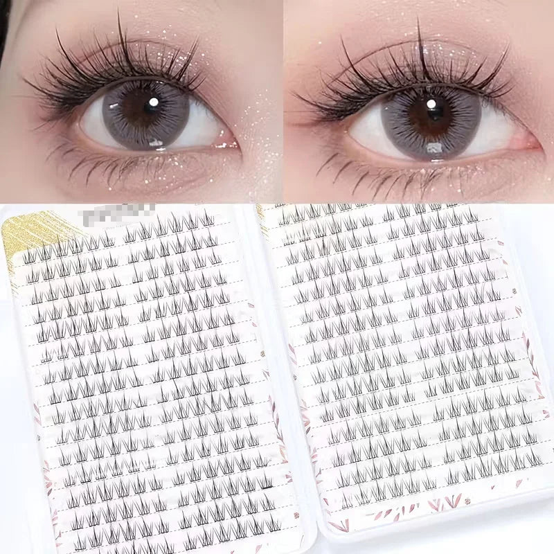 Lightweight Fish Tail False Eyelashes - 10-12mm, Perfect for Daily Makeup & Extensions