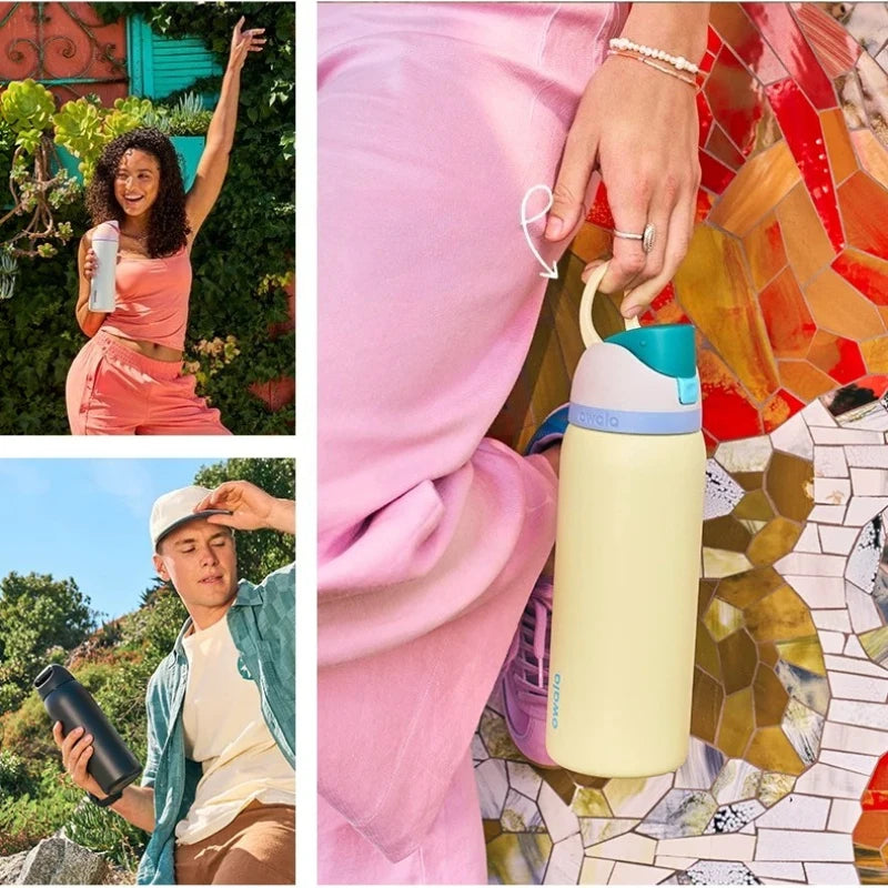 Insulated Stainless Steel Water Bottle with Straw - BPA-Free Sports Hydration Bottle