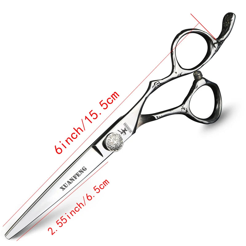 6-Inch Hair Cutting & Thinning Scissors - Professional Barber Hair Shears