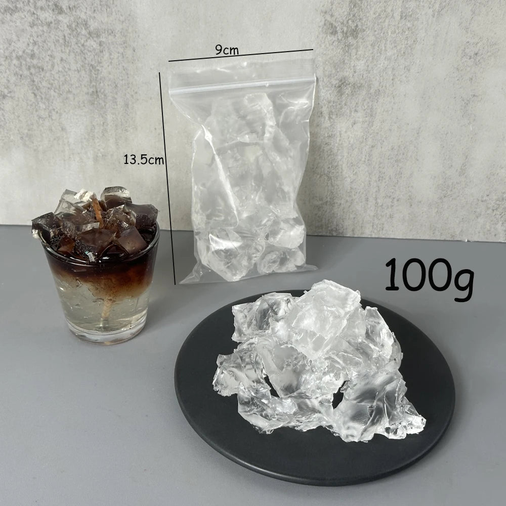 100G Transparent Candle Wax for DIY Scented Candle Making Supplies - Crystal Wax, Smokeless