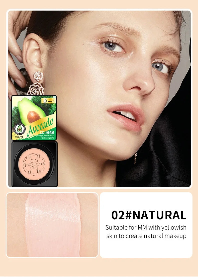 Lightweight Air Cushion Foundation CC Cream for Natural Makeup & Pore Cover