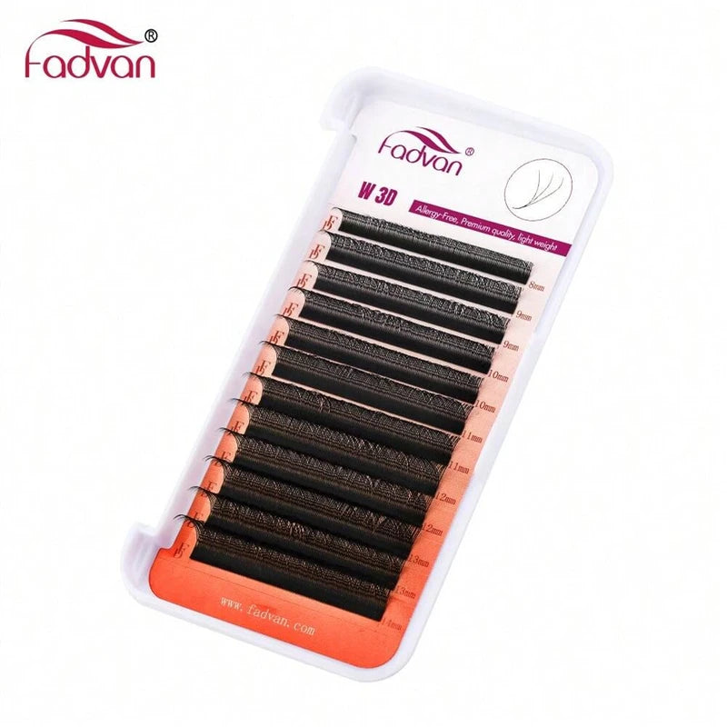False Eyelash Extensions 3D W-Shaped Faux Mink Natural Soft Black Eyelashes