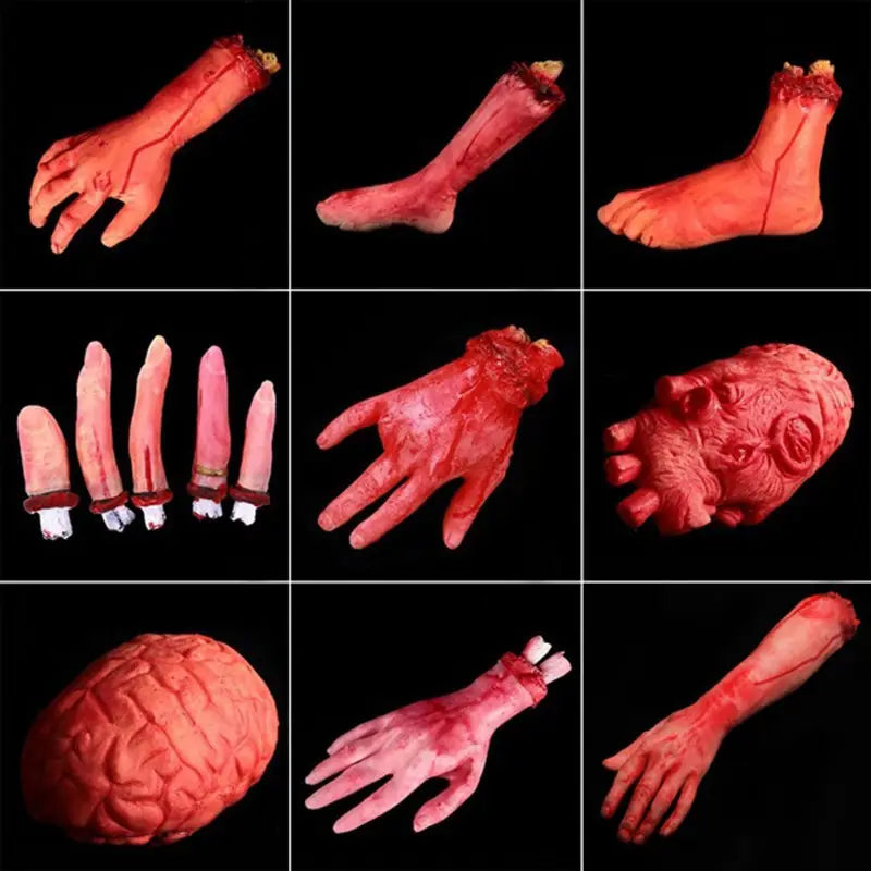 Halloween Horror Fake Hands Blood Latex Props Haunted House Decoration