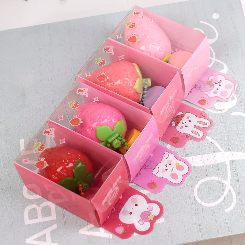 Cute Strawberry Lip Balm Moisturizing & Plumping Hydrating Lip Protector - Women Gift