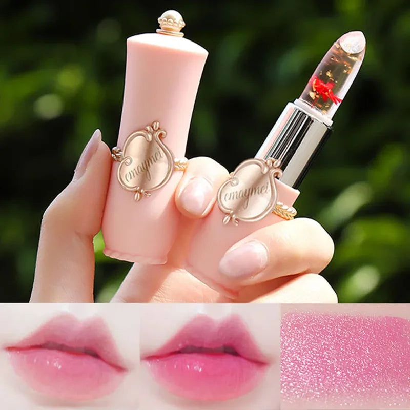 Color-Changing Lipstick Set with Dry Flower Jelly & Long-Lasting Moisture, 6 Pieces