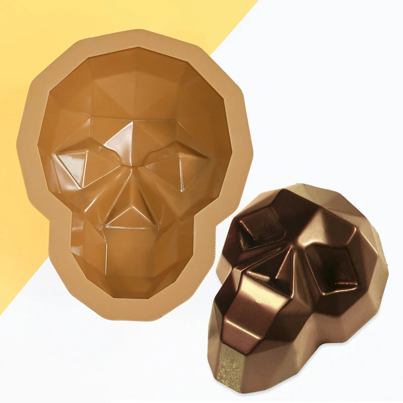 Halloween Skull Silicone Mold for Cake Chocolate Candy & Resin Crafting