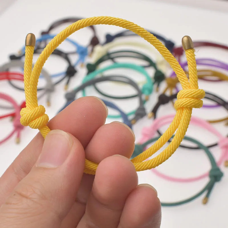 5PCS Adjustable Rope Bracelets Handmade Woven Jewelry Set for Men Women Couples
