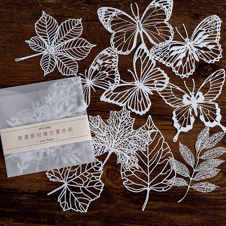 10 Pcs Lace Cutouts Craft Embellishments for Scrapbooking & DIY Projects