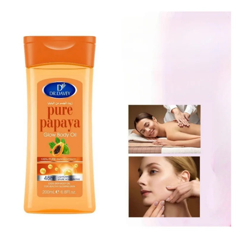 Papaya Body Oil for Skin Glow and Massage - Natural Essential Oil Blend