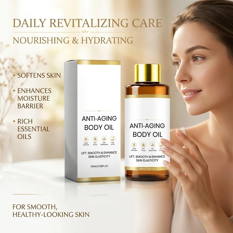 Revitalizing Body Oil for Dull Skin & Skin Elasticity - Lightweight Hydrating Massage Oil