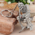 Skull Keychain Pendant Halloween Car Accessory PVC Scary Gift