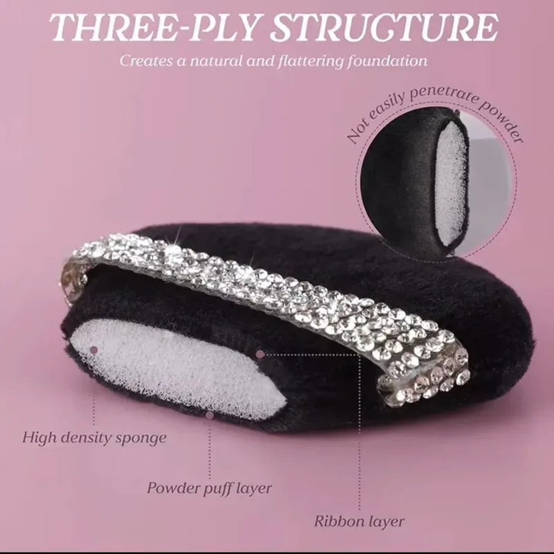 3Pcs Makeup Powder Puff Set - Soft Velvet Face Sponges for Foundation & Concealer