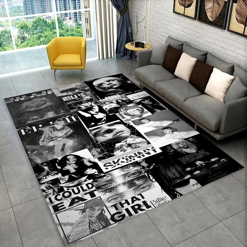 Star Carpet Rug for Kids Playroom Bedroom Living Room Home Decor - Non-slip Floor Mat
