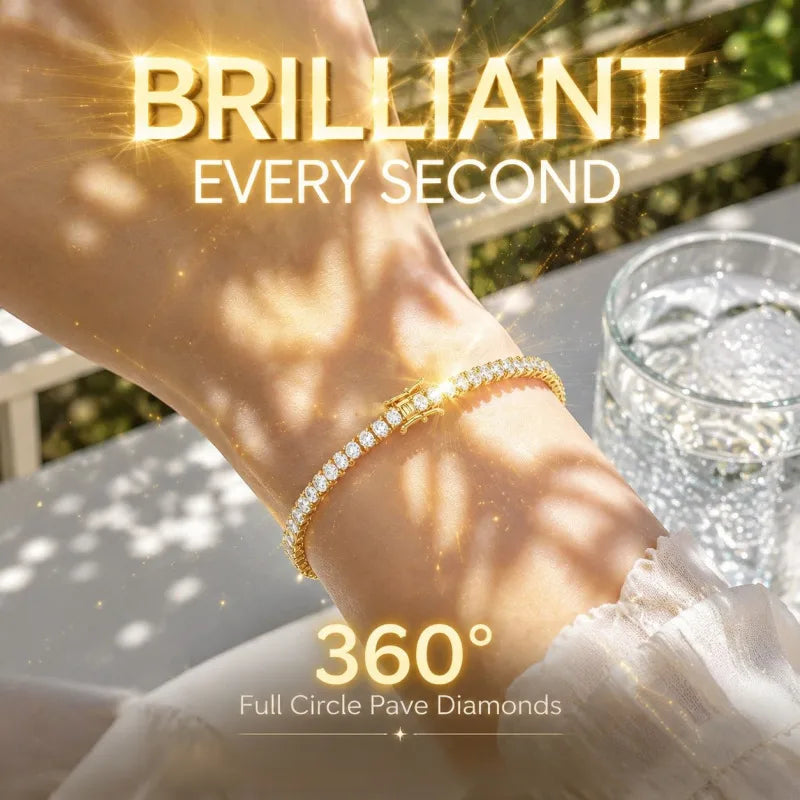 Moissanite Tennis Bracelet for Women Wedding Jewelry Exquisite Gift