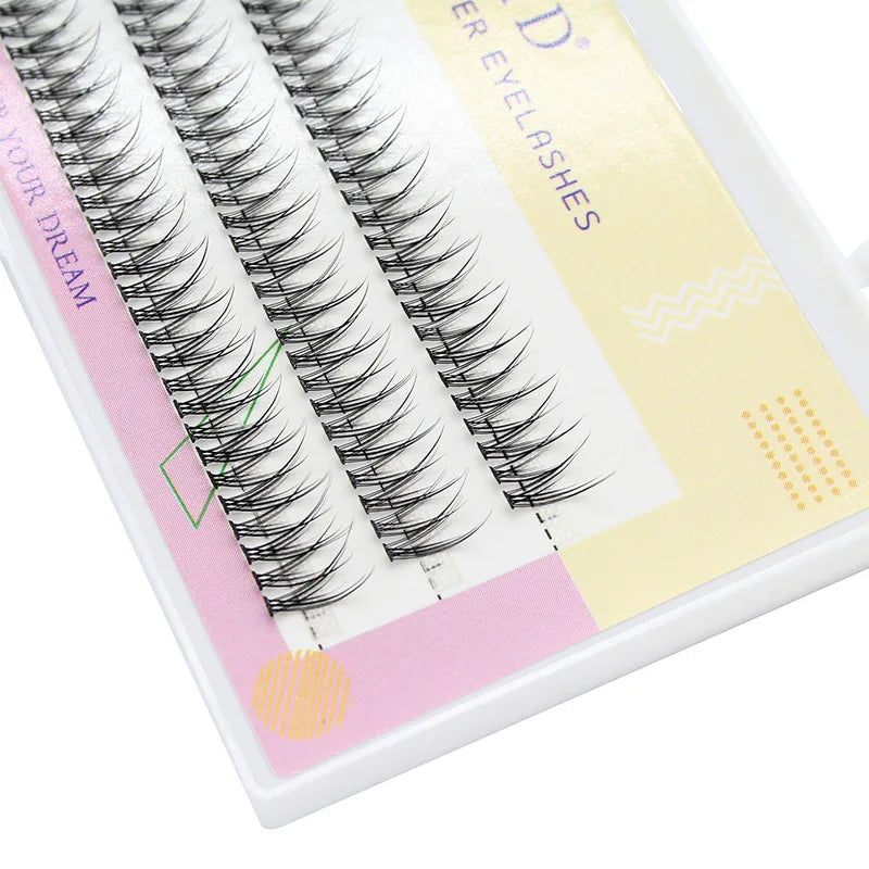 120PCS Dovetail Fly Silk Eyelashes V Shape Fish Tail False Eyelash Extensions