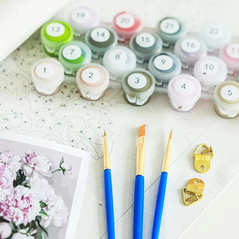Paint by Numbers Artwork Kit - Animals, Dragons, Phoenix, DIY Canvas & Paint