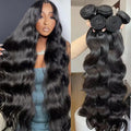 Body Wave Human Hair Extensions 38-40 Inch Double Drawn Brazilian Remy Bundles
