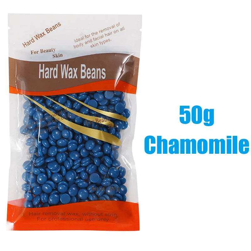 Depilatory Hard Wax Beans for Body Hair Removal - Painless Hot Wax
