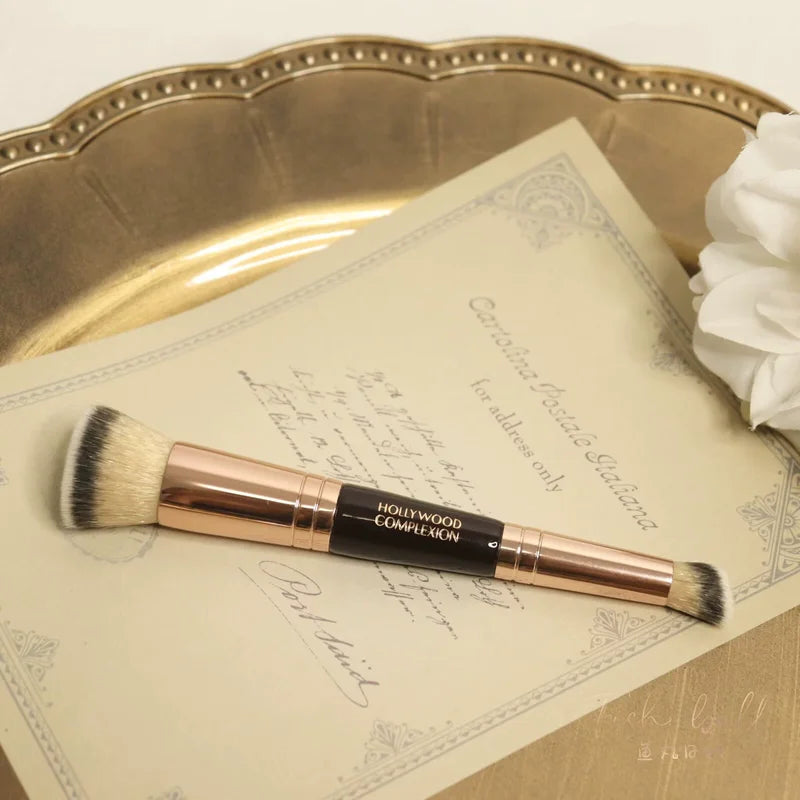 Dual-Ended Foundation Makeup Brush for Liquid & Powder Application