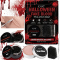 SFX Makeup Kit with Scar Wax Fake Blood & Tools for Halloween Wounds