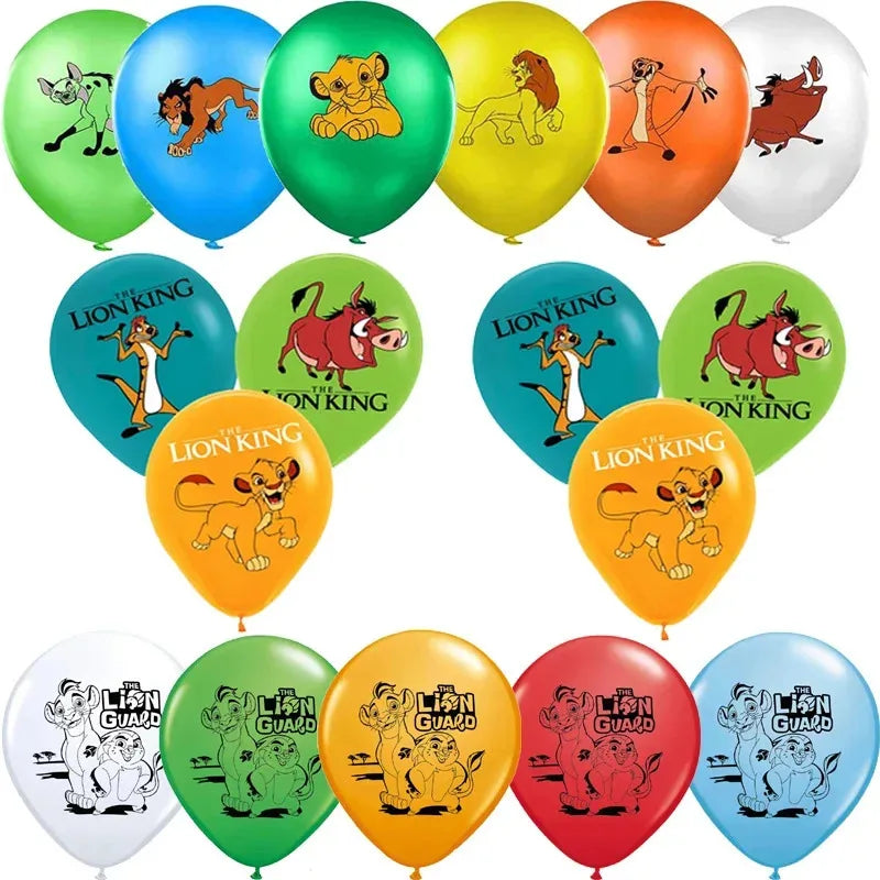 Lion Balloons Pack - 10 or 12pcs 12-Inch Jungle Animal Latex Party Decor