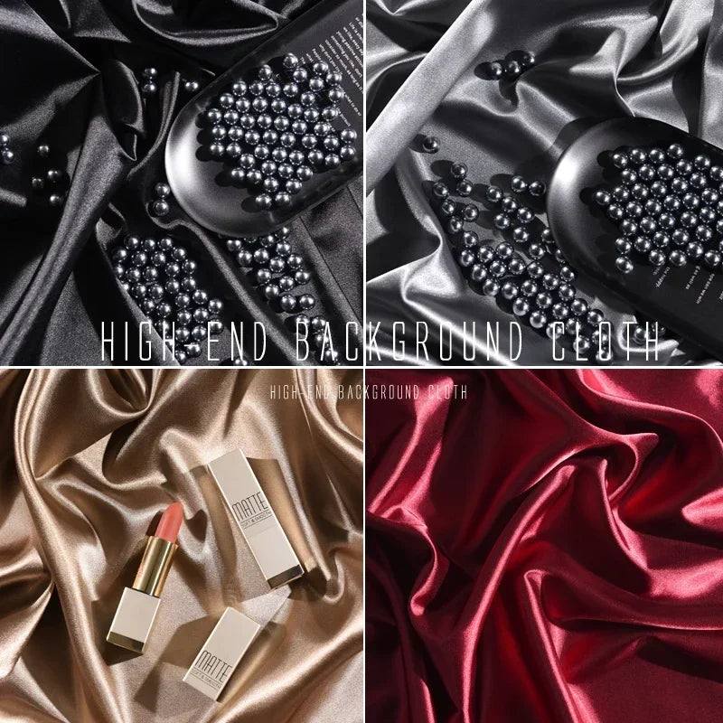 Silky Satin Backdrop Cloth for Photography Studio Jewelry Photos