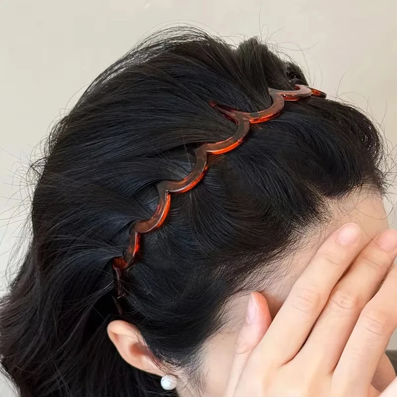2Pcs Fashion Wave Headbands for Women Non-Slip Hair Accessories - Korean Style