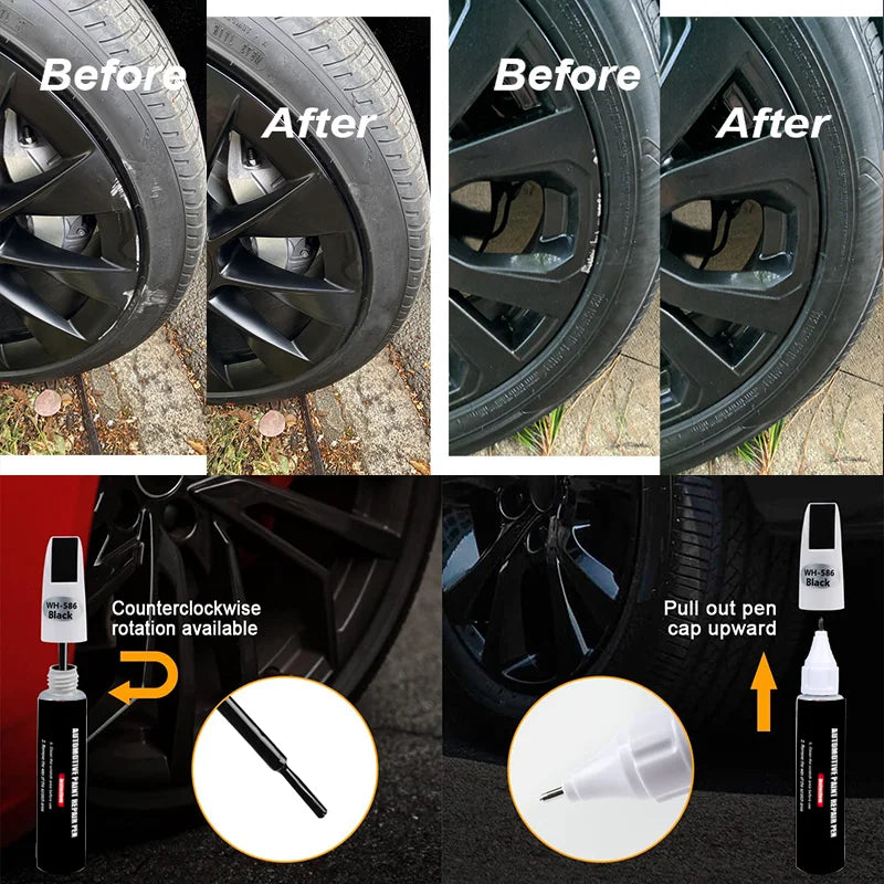 Automotive Touch-Up Paint Pen - Multiple Colors for Car Scratch Repair & Rust Prevention