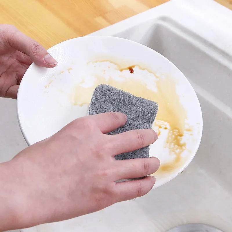 Double-Sided Kitchen Scouring Pads - Set of 5/30 Gray Dirt-Resistant Sponges