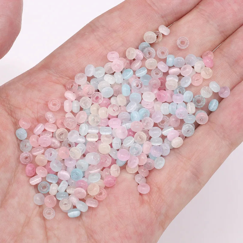 Colorful Glass Rice Beads for Jewelry Making - Cat Eye & Spacer Beads