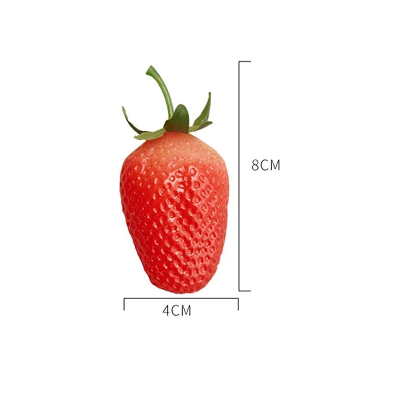 Artificial Strawberry 10pcs Fake Fruit for Home Decor Party Photography Christmas DIY