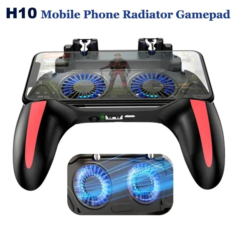Mobile Phone Game Handle with Cooling Fan Joystick Controller for IOS & Android