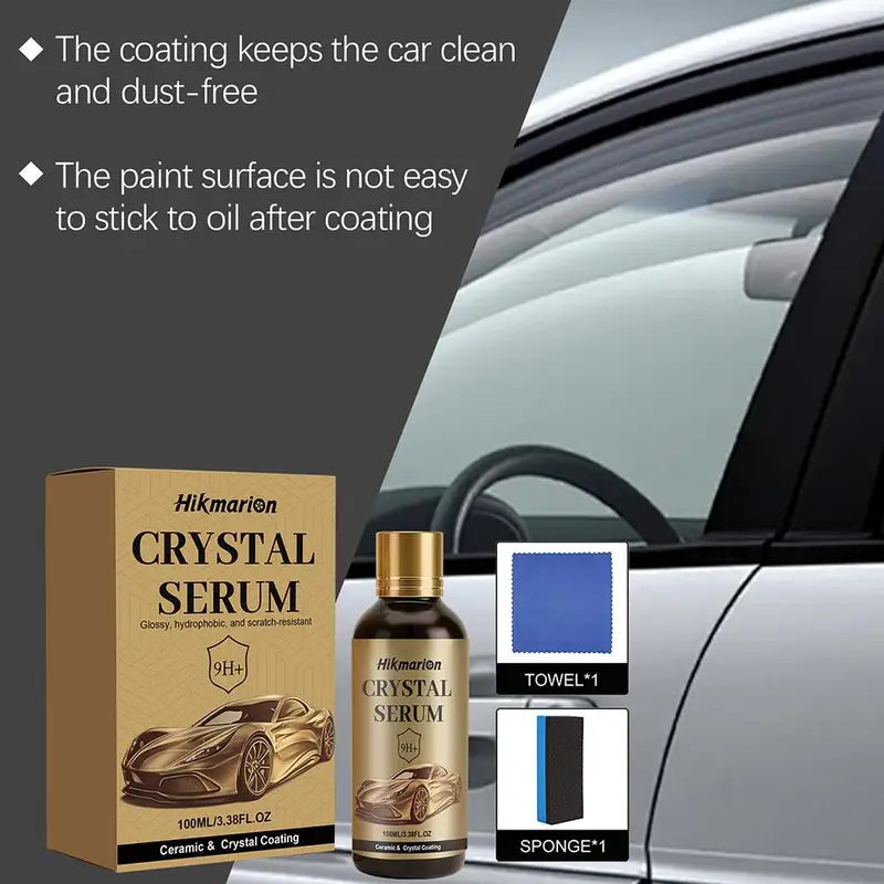 Ceramic Car Coating Kit Liquid Nano Crystal Serum Waterproof Wax 9H+