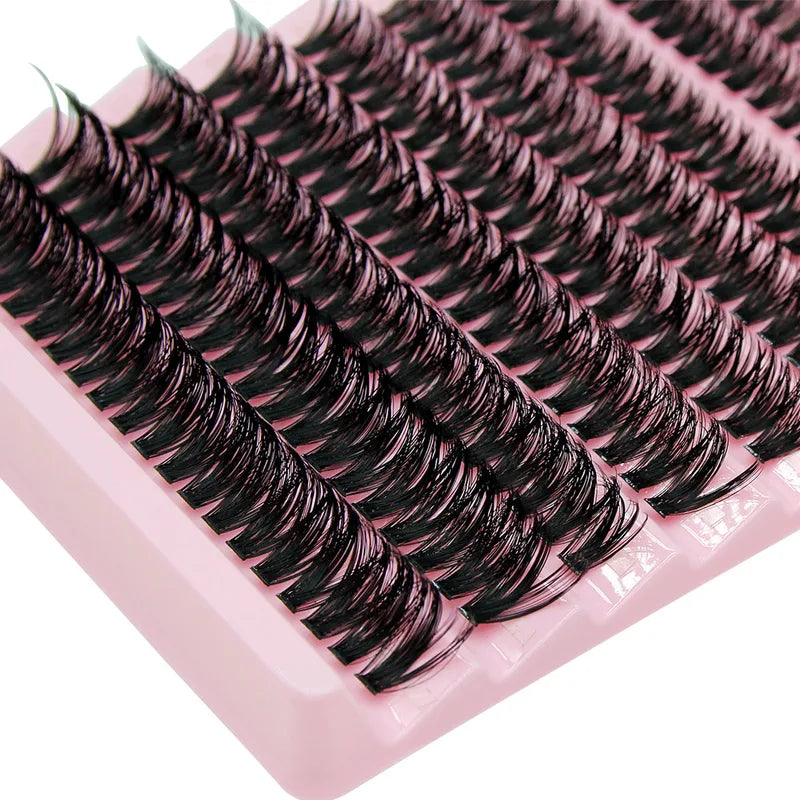 200 Pcs Volume Cluster Eyelashes False Lashes Russian Style Makeup Tool