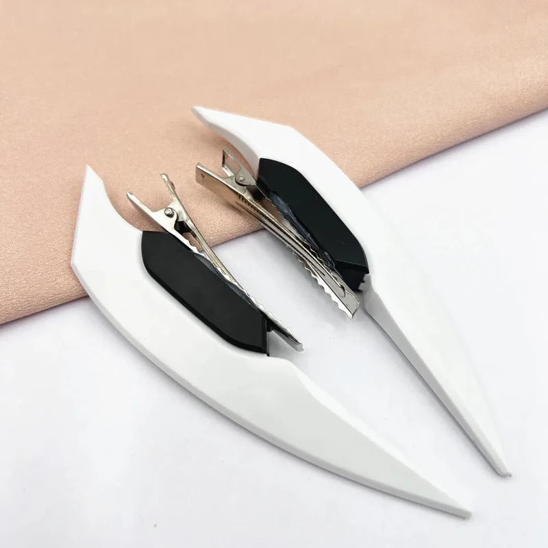 Cyberpunk Gothic PVC Hair Clips for Girls - Halloween Carnival Headwear 1 Pair