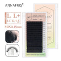Eyelash Extension Individual Faux Mink Lashes - Natural Soft Matte Black, Multiple Curl & Length Options