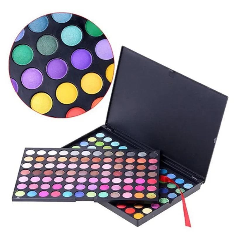 120-Color Waterproof Eyeshadow Palette Makeup Kit - Matte & Shimmer Pigment