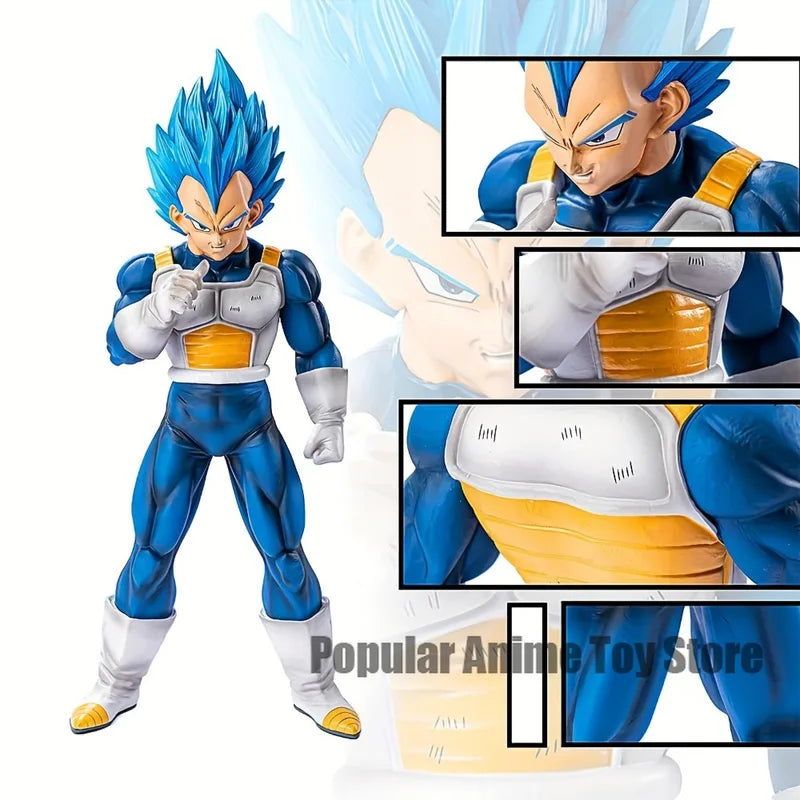 Anime Vegeta Action Figure - Super Saiyan Blue PVC Collectible Toy - 11in/28cm
