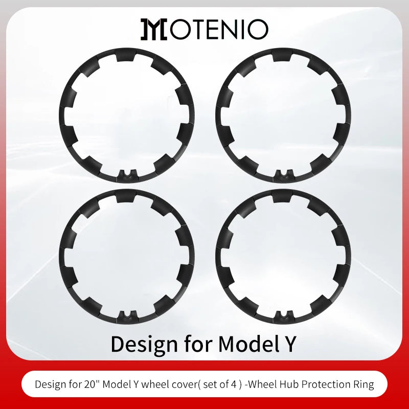 20-Inch Wheel Hub Ring Protection Cover for Tesla Model Y 2020-2024 - Full Rim Design