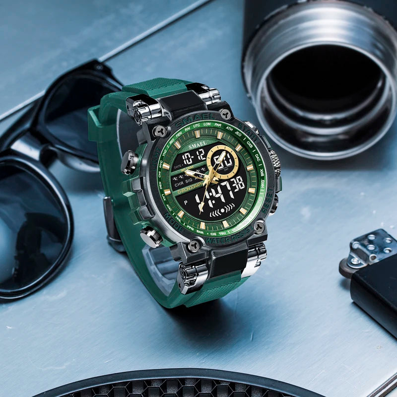 Men's Digital Sport Watch Waterproof Shock-Resistant Multifunctional Timer