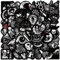 Cartoon Skull Stickers Pack for Halloween DIY Skateboard Laptop Luggage Car Decals
